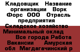 Кладовщик › Название организации ­ Ворк Форс, ООО › Отрасль предприятия ­ Складское хозяйство › Минимальный оклад ­ 27 000 - Все города Работа » Вакансии   . Амурская обл.,Магдагачинский р-н